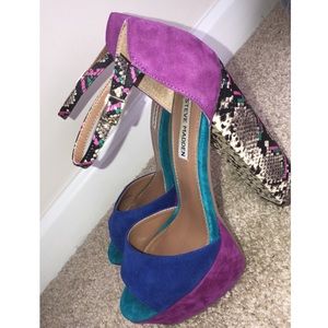 Steve Madden Myrra Blue Multi heels-TAKING OFFERS!